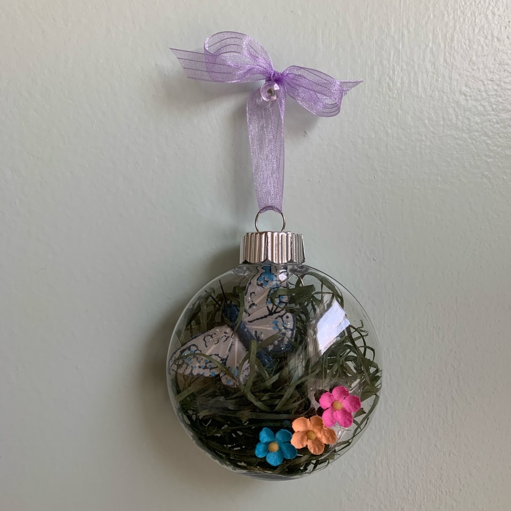 Butterfly memorial ornament personalized